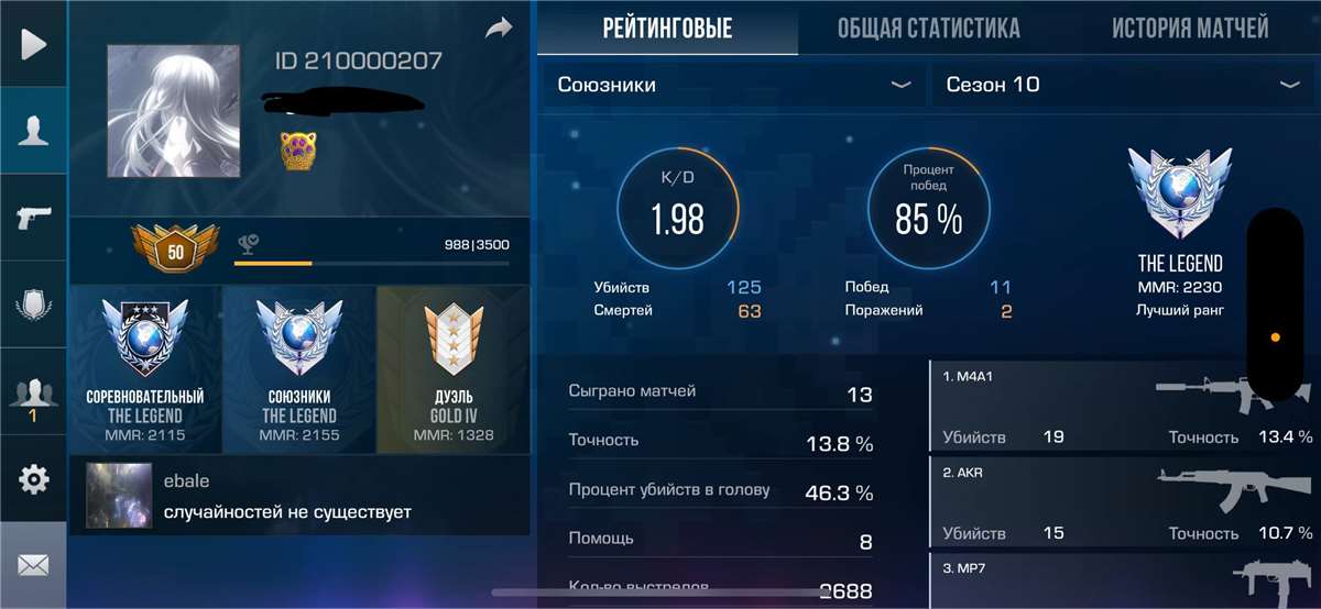 Game account sale Standoff 2