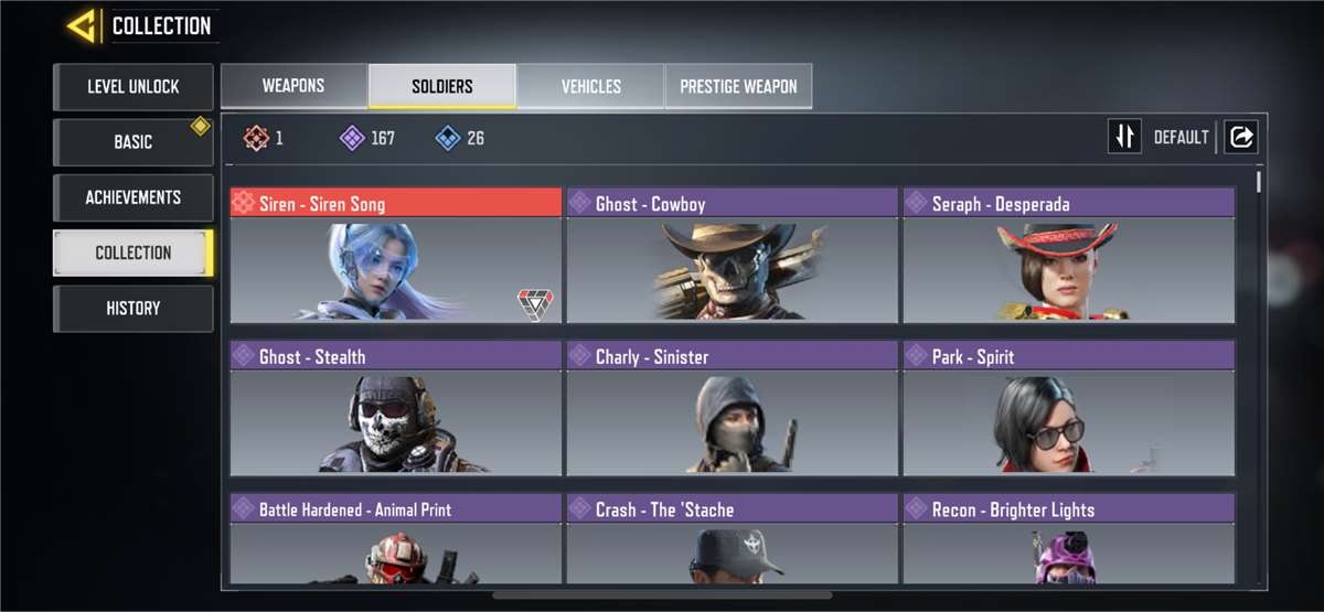 Game account sale Call of Duty Mobile