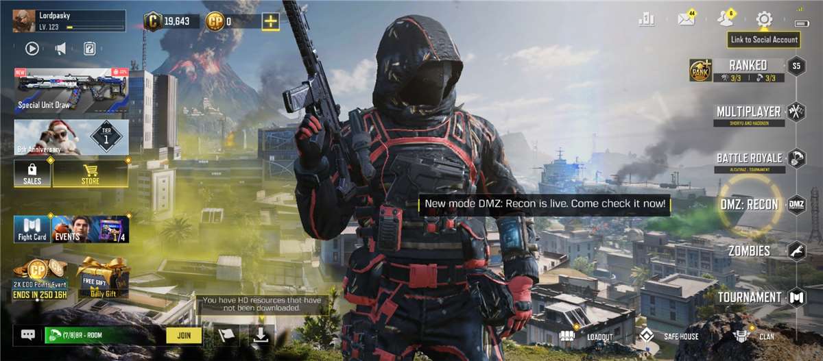 Game account sale Call of Duty Mobile