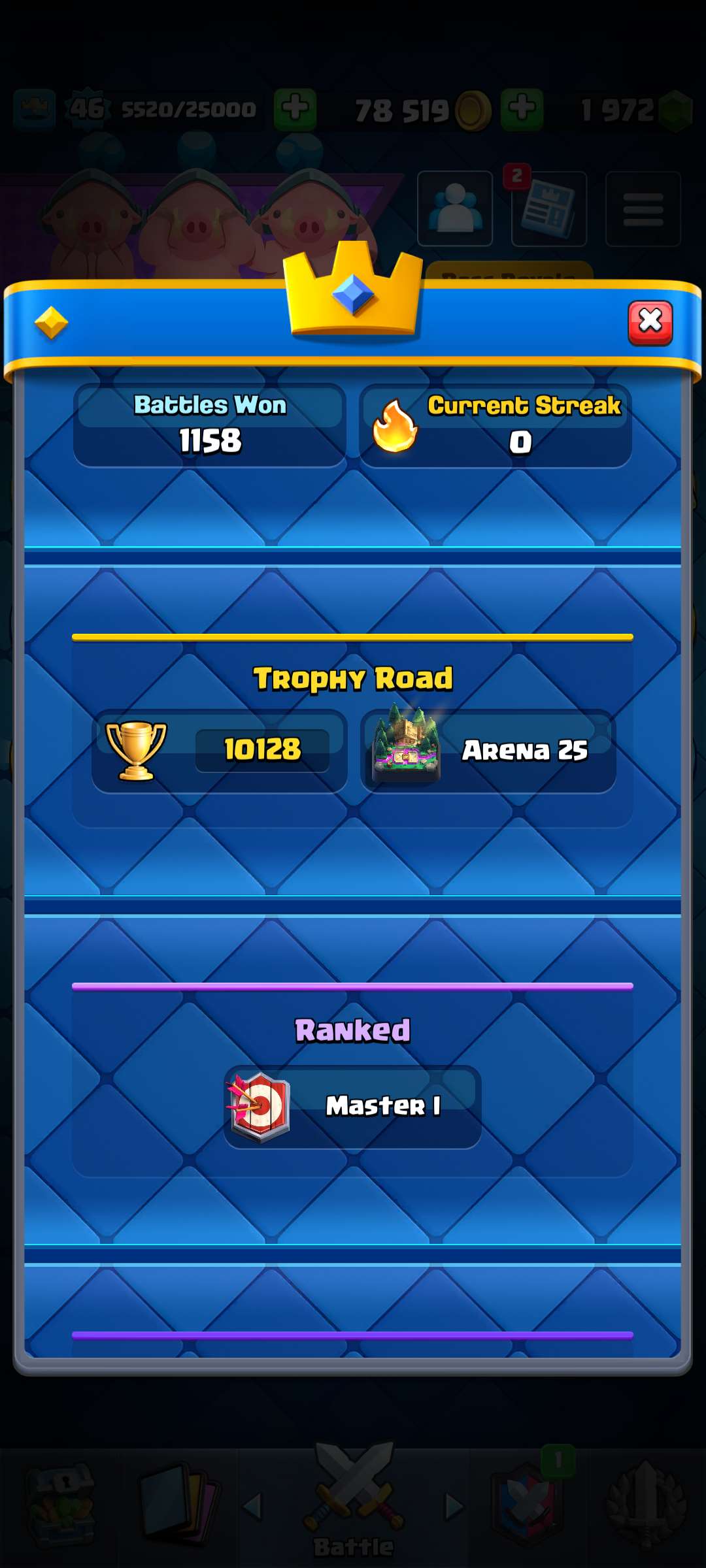 Game account sale Clash Royale