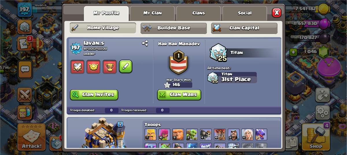 Game account sale Clash of Clans