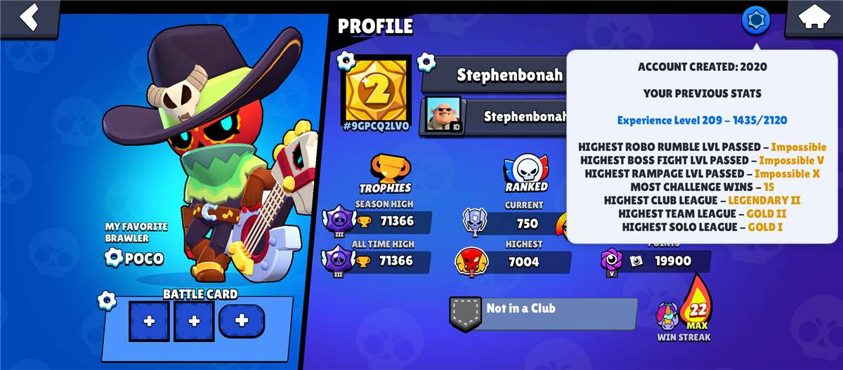 Game account sale Brawl Stars