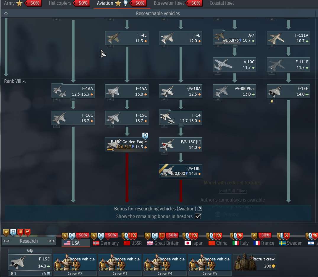 Game account sale War Thunder