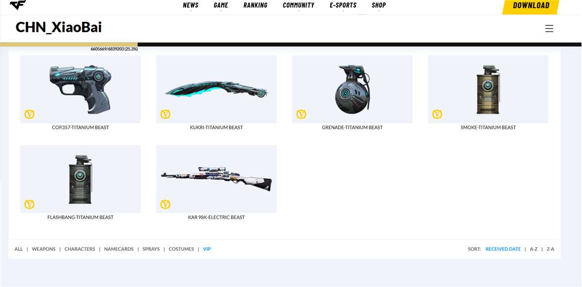 Game account sale CrossFire