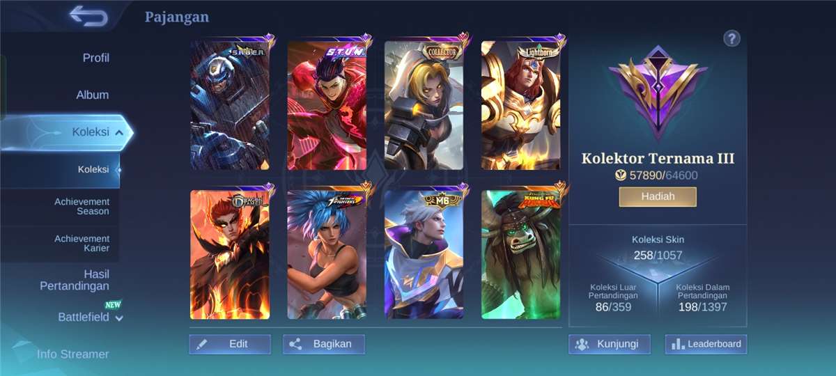 Penjualan akun permainan Mobile Legends