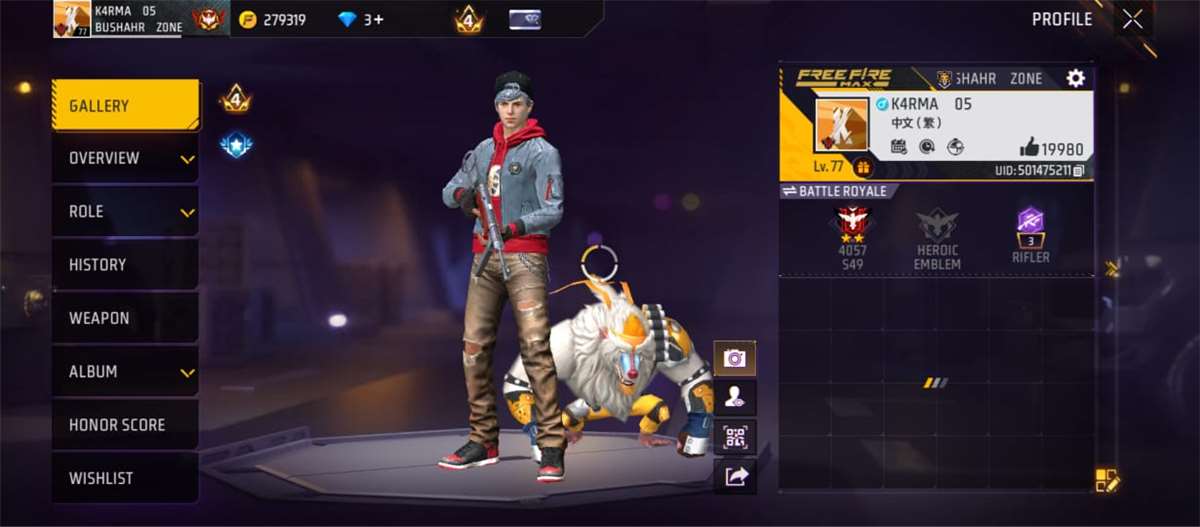 Game account sale Free Fire