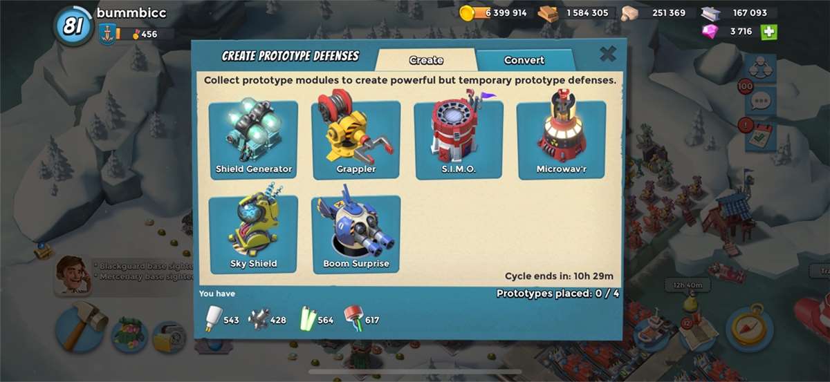 Game account sale Boom Beach