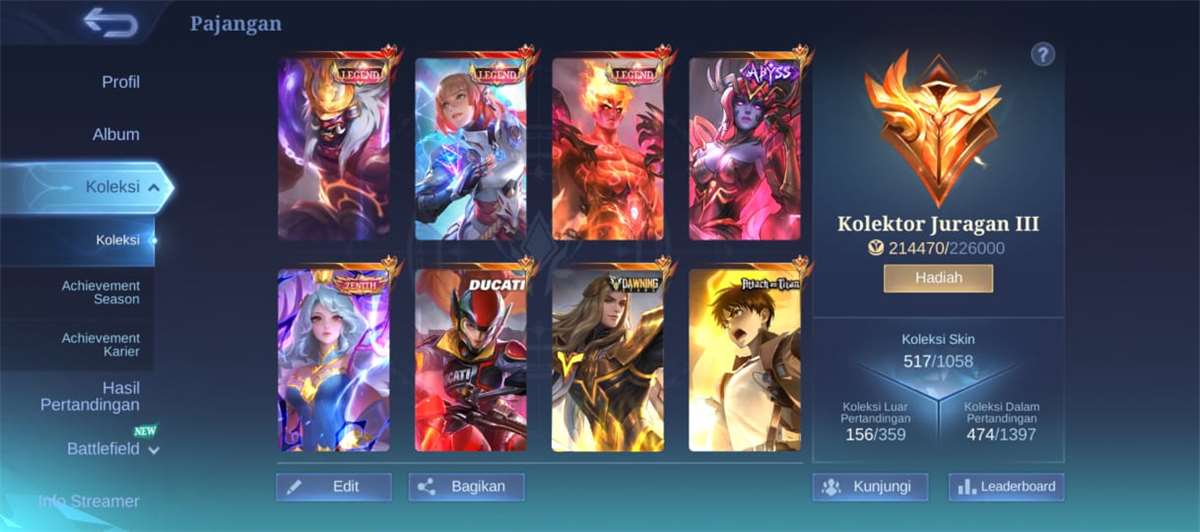 Penjualan akun permainan Mobile Legends