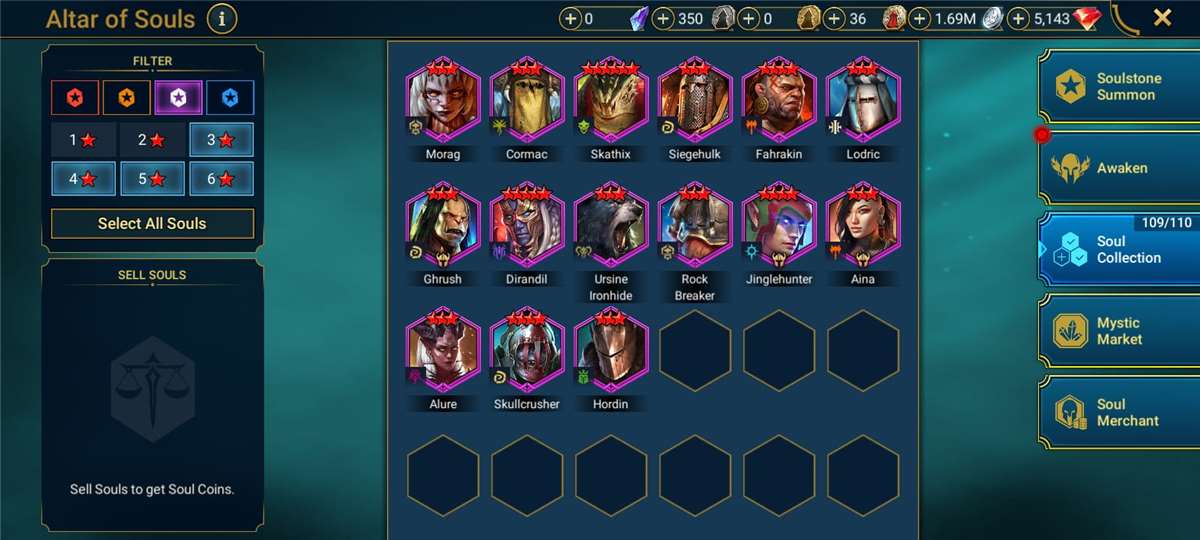 Game account sale Raid Shadow Legends