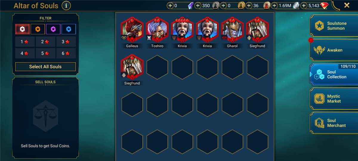 Game account sale Raid Shadow Legends