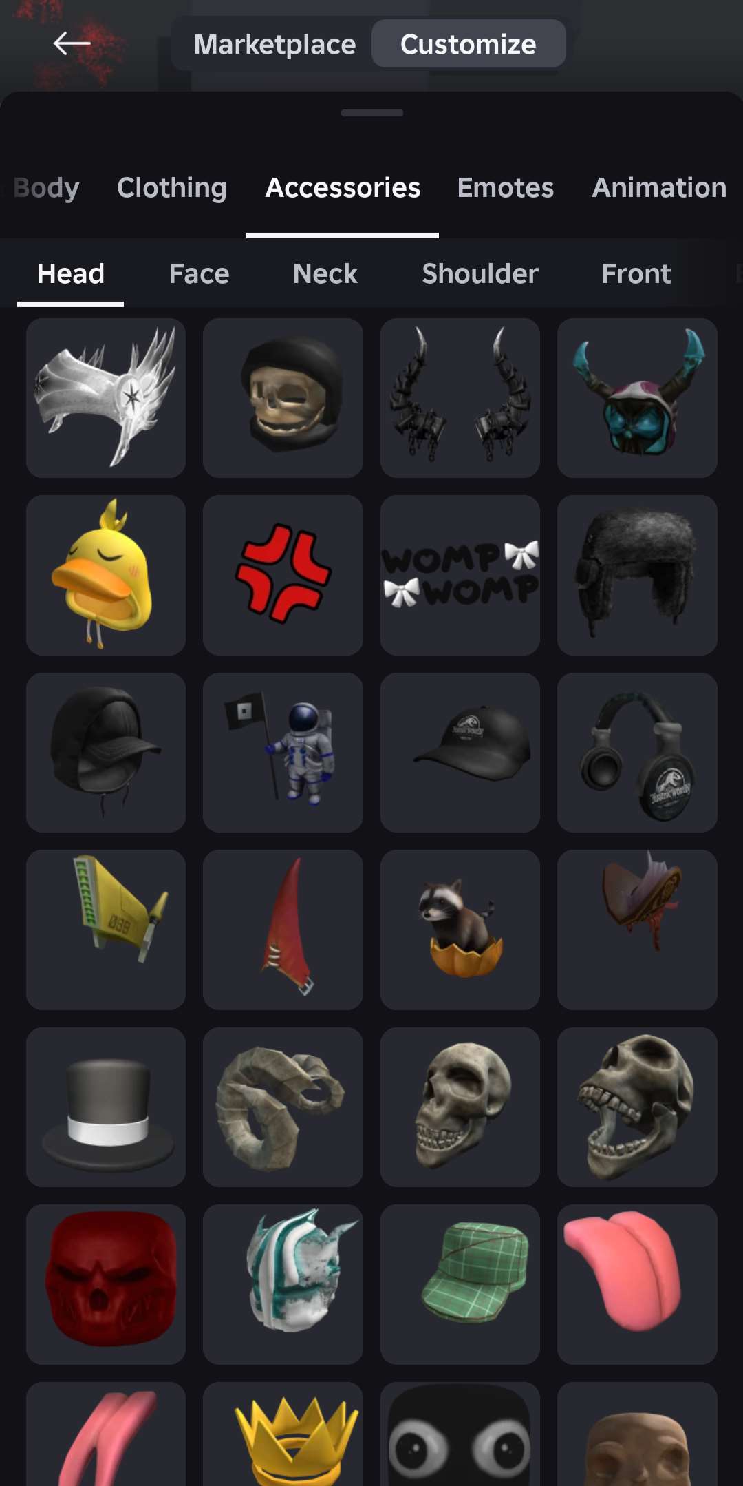 Game account sale Roblox