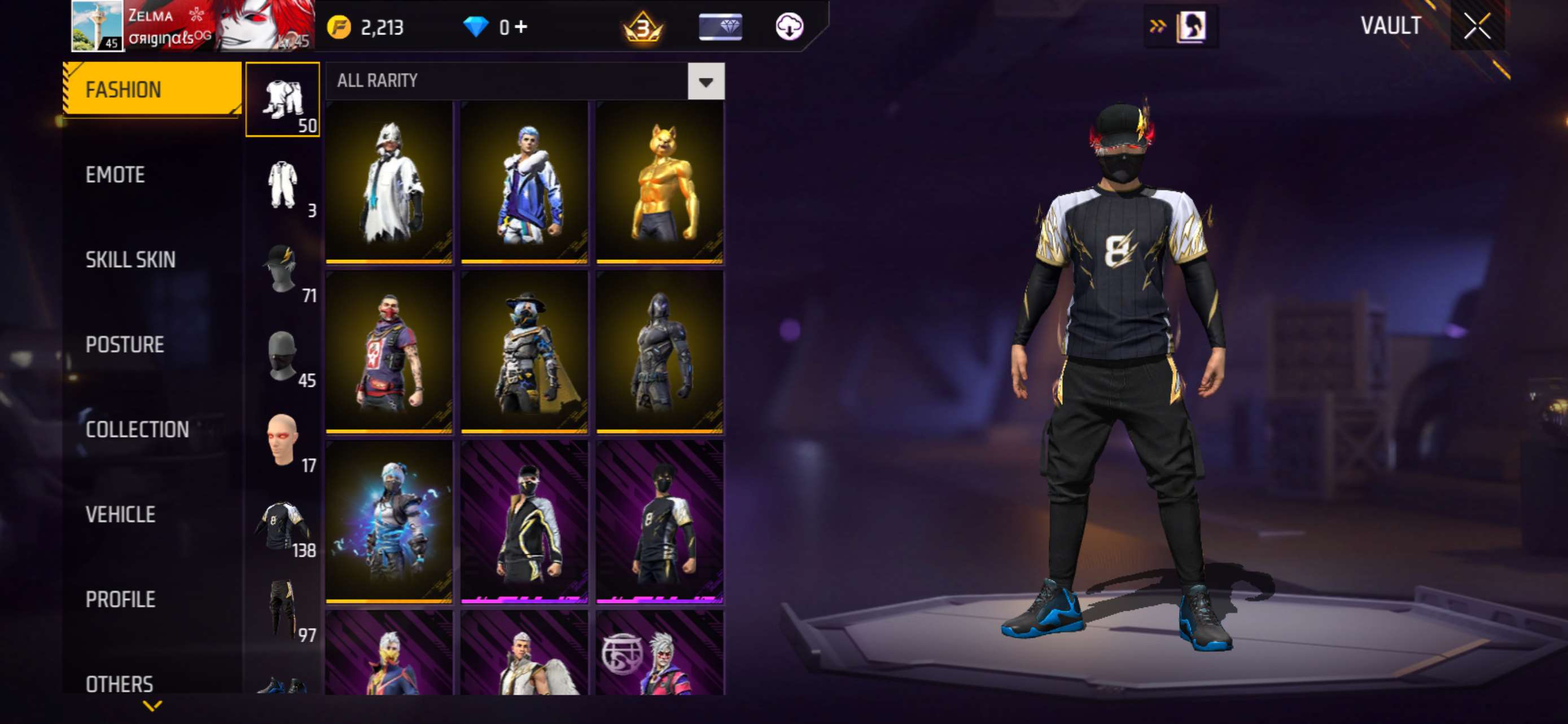 Game account sale Free Fire