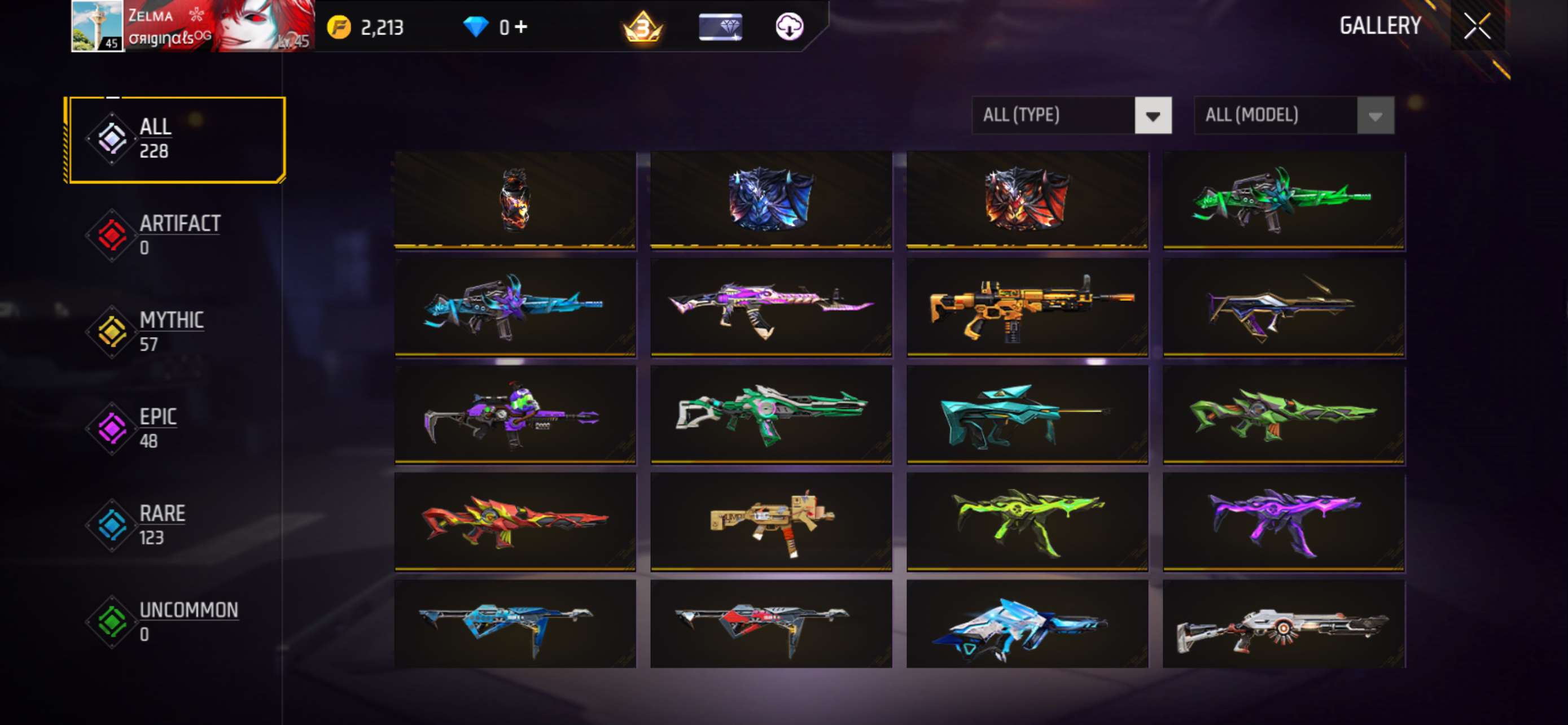 Game account sale Free Fire