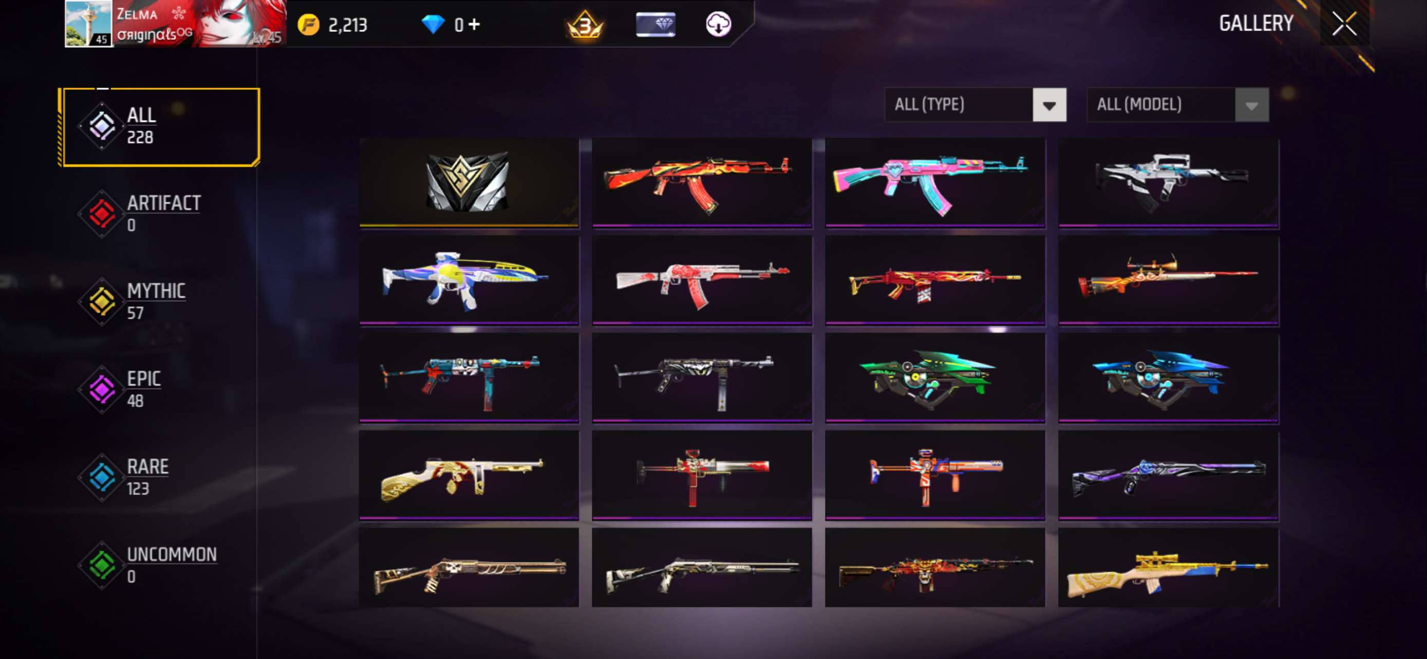 Game account sale Free Fire