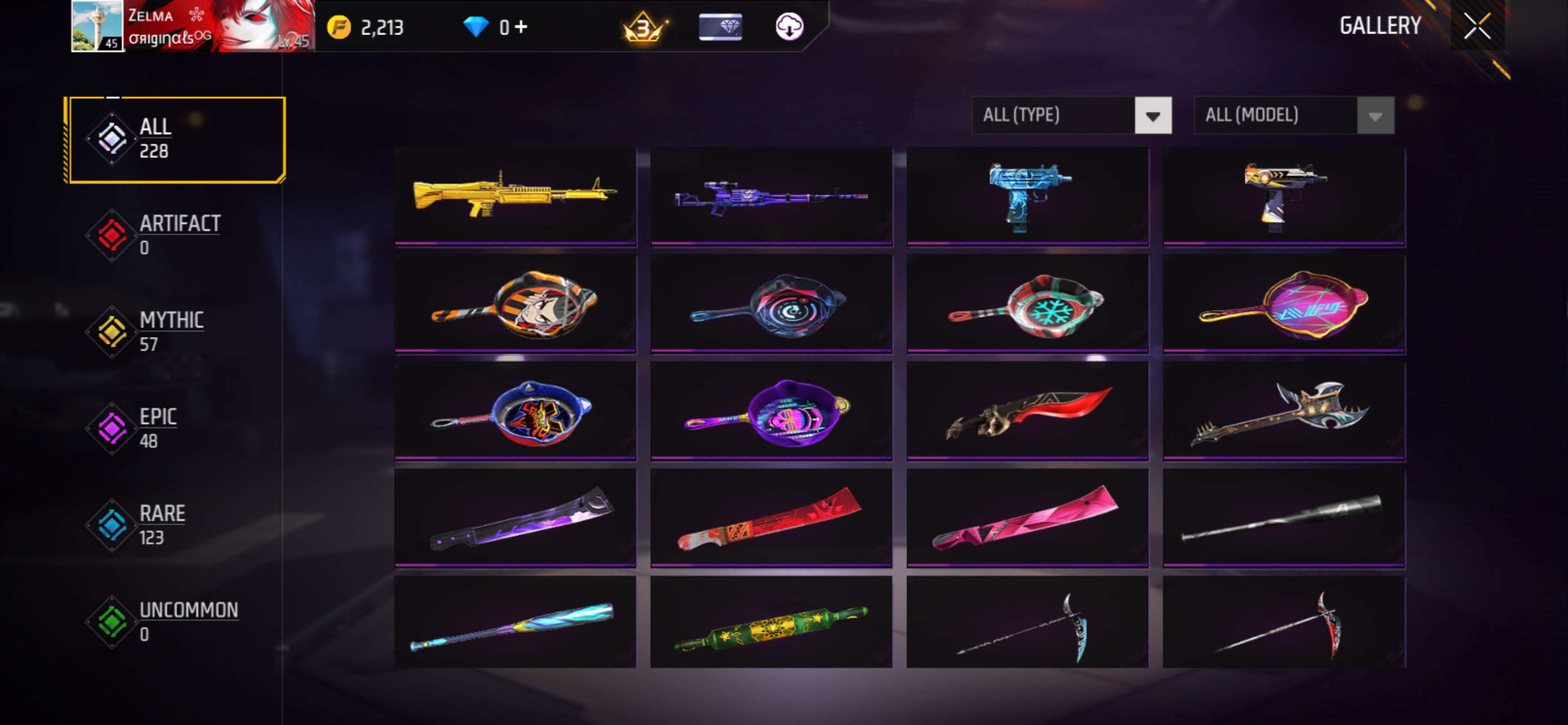 Game account sale Free Fire