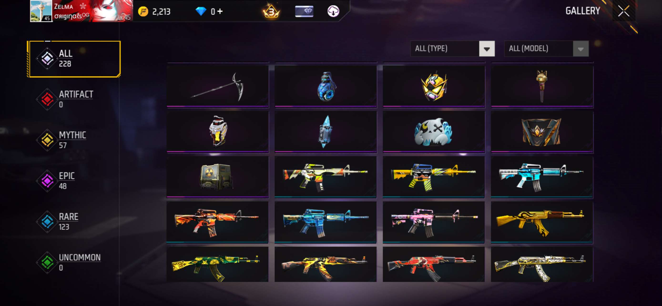 Game account sale Free Fire
