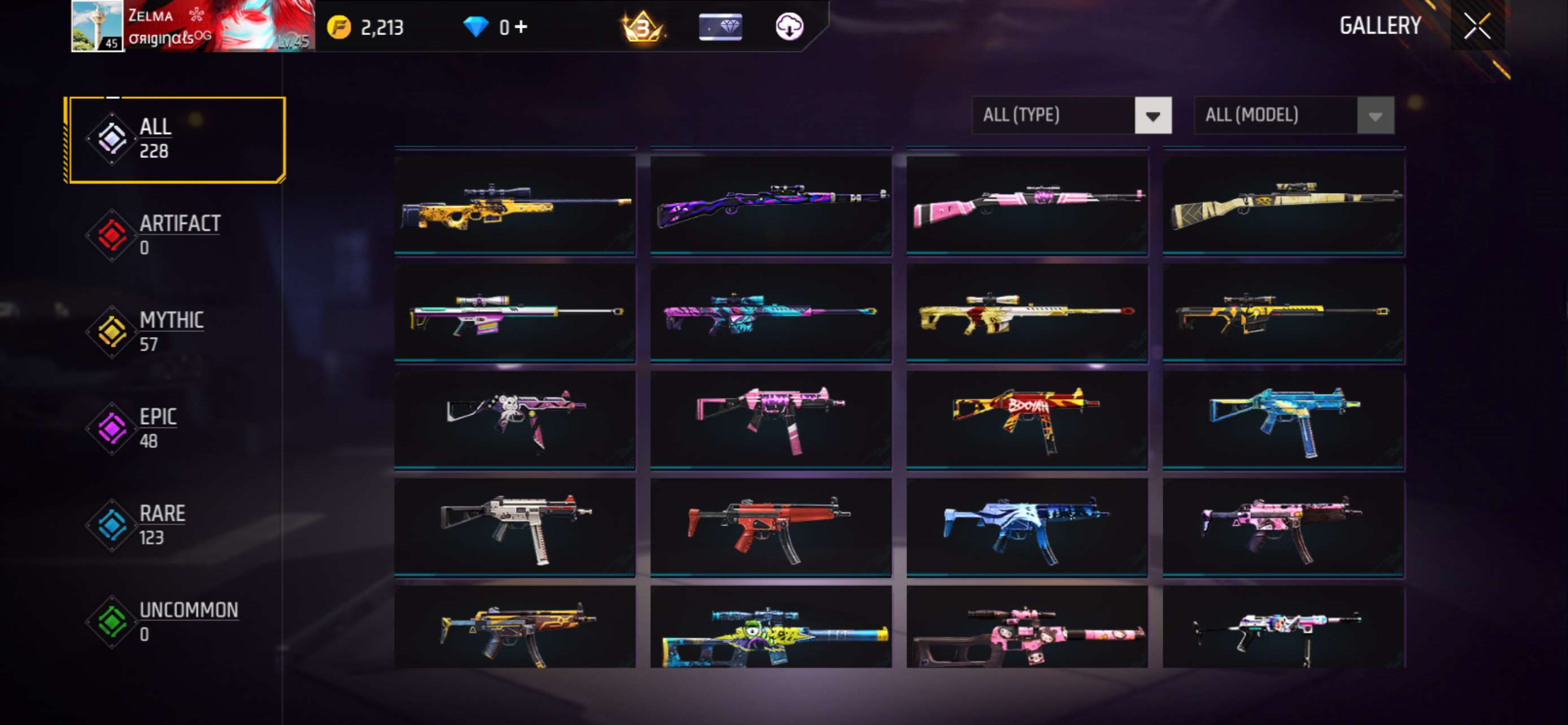 Game account sale Free Fire