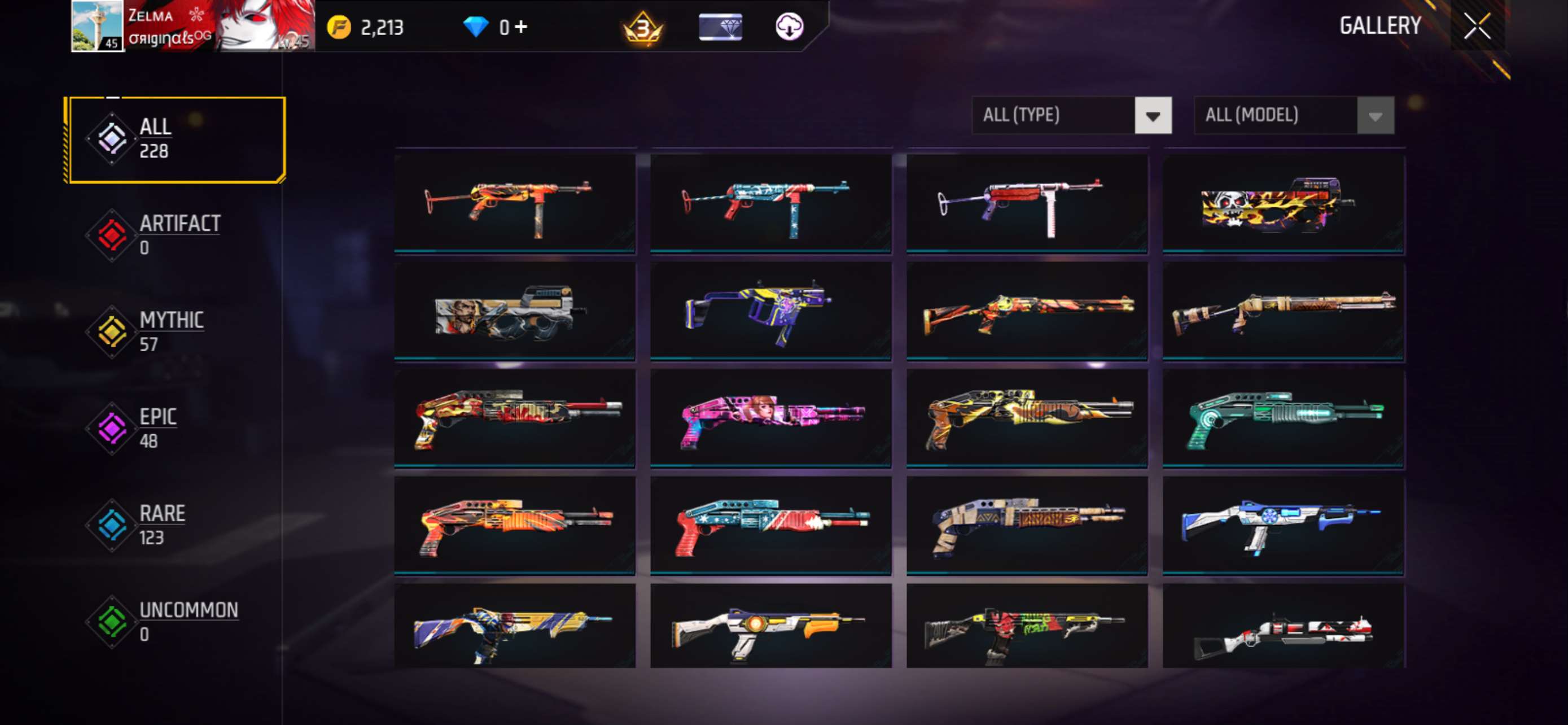 Game account sale Free Fire