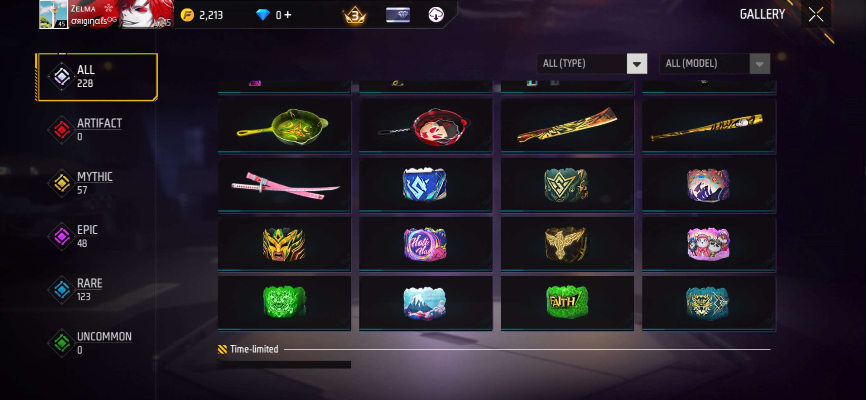 Game account sale Free Fire