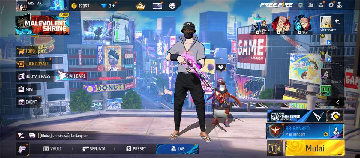 Penjualan akun permainan Free Fire