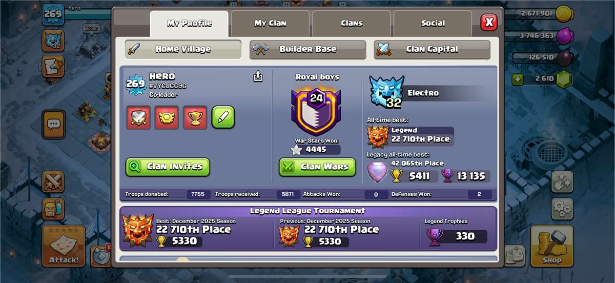 Game account sale Clash of Clans