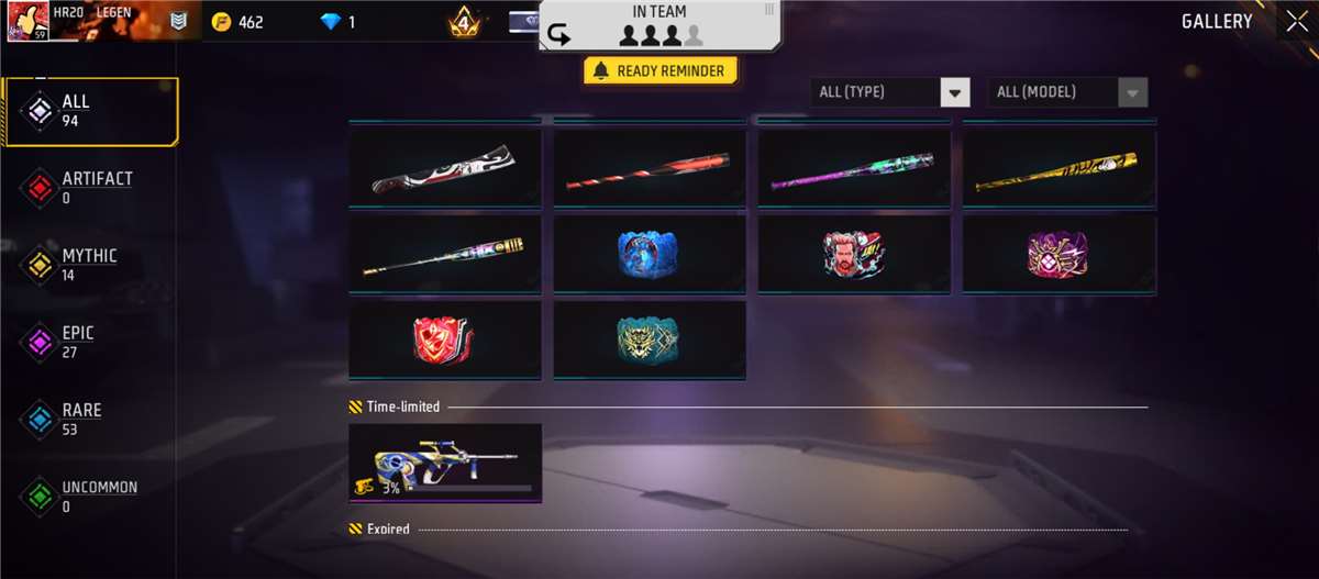 Game account sale Free Fire