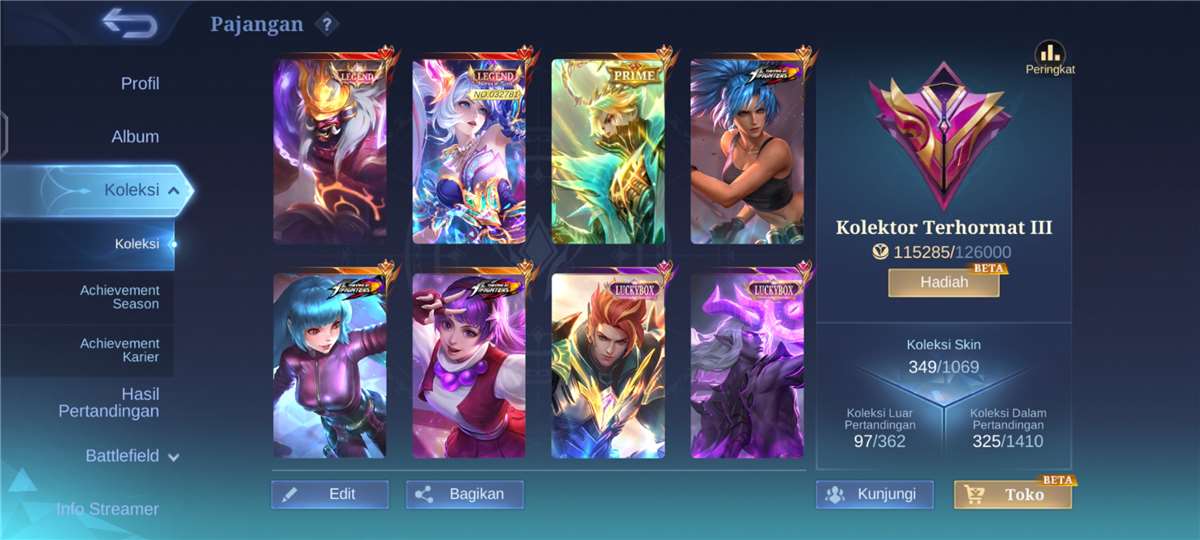 Penjualan akun permainan Mobile Legends