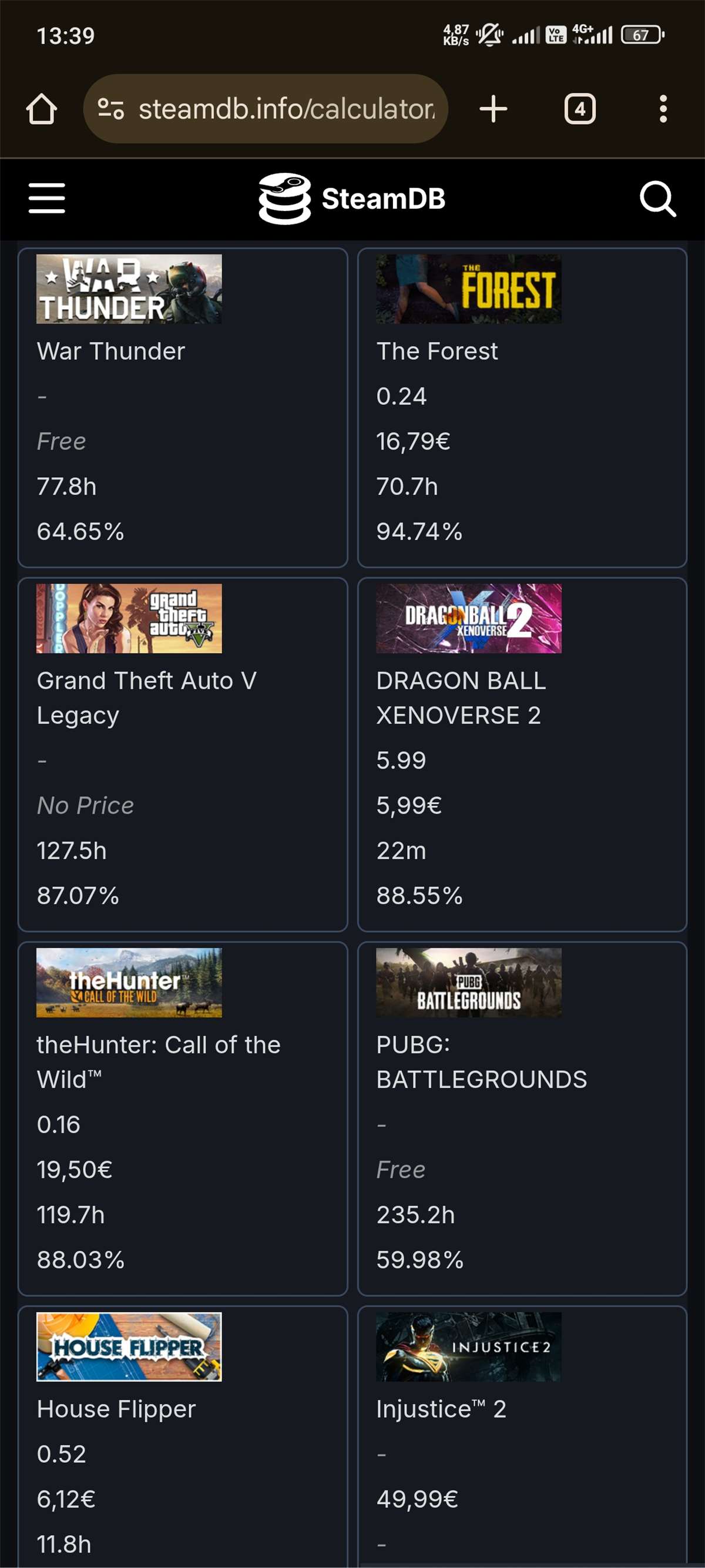 Game account sale Steam