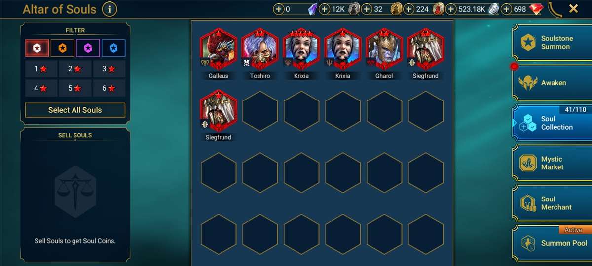 Game account sale Raid Shadow Legends