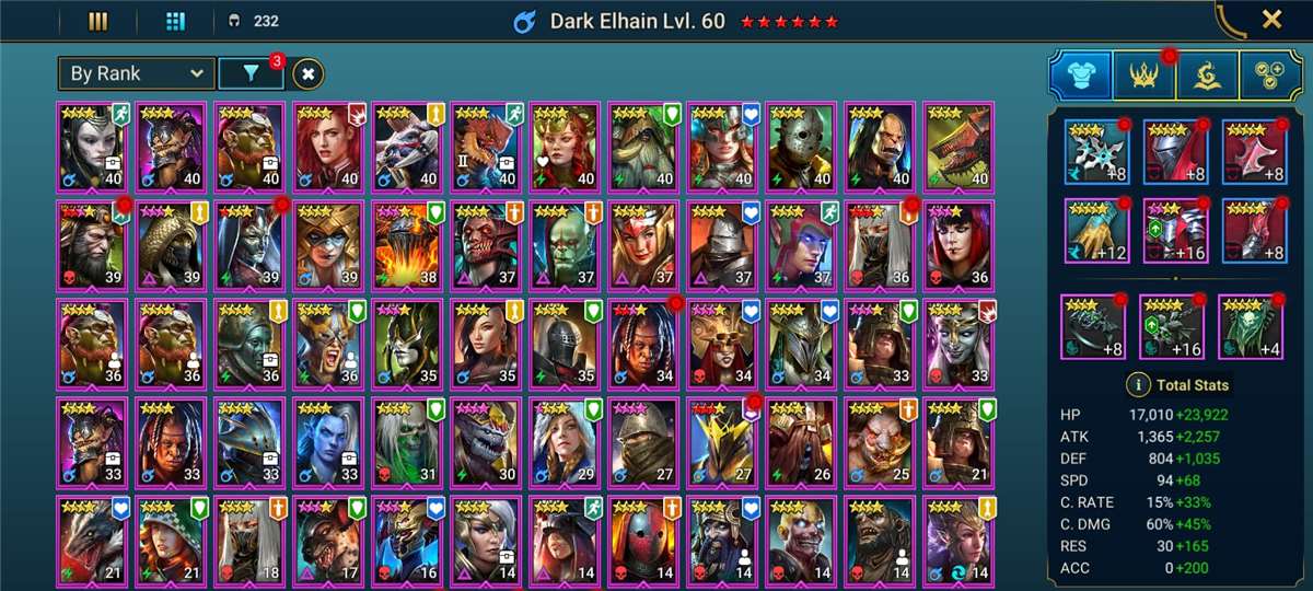 Game account sale Raid Shadow Legends