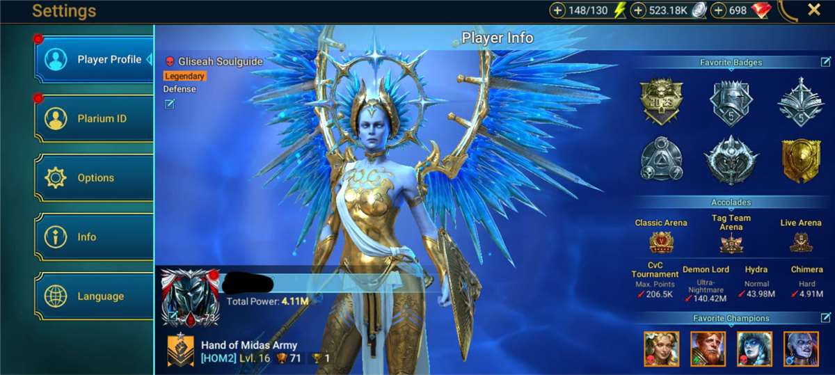 Game account sale Raid Shadow Legends