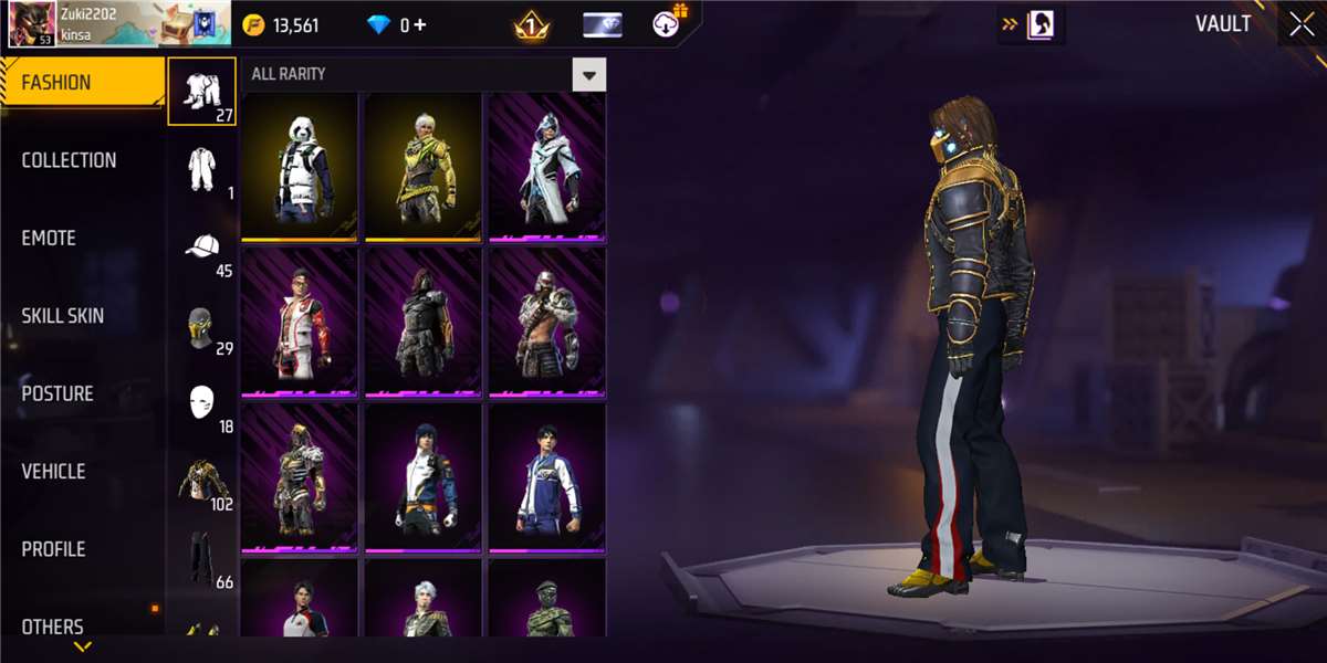 Game account sale Free Fire