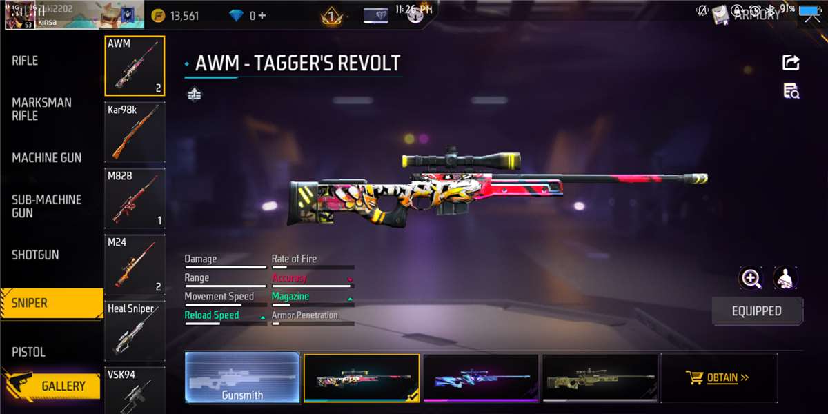 Game account sale Free Fire