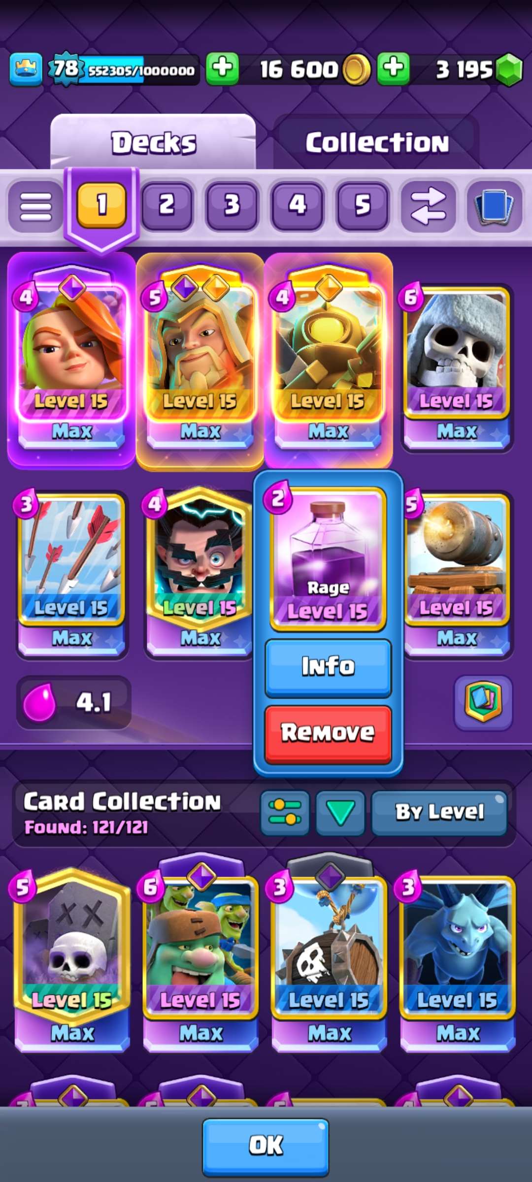 Game account sale Clash Royale