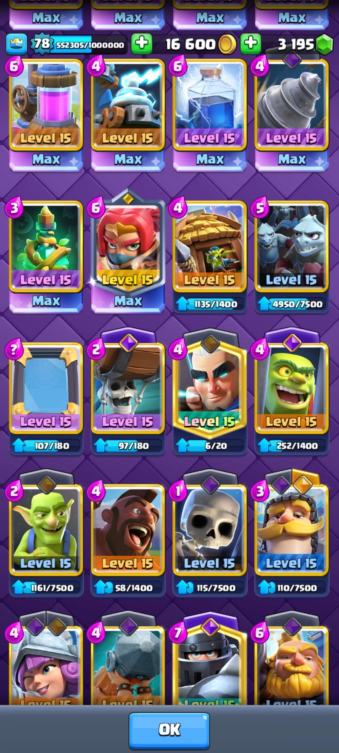 Game account sale Clash Royale