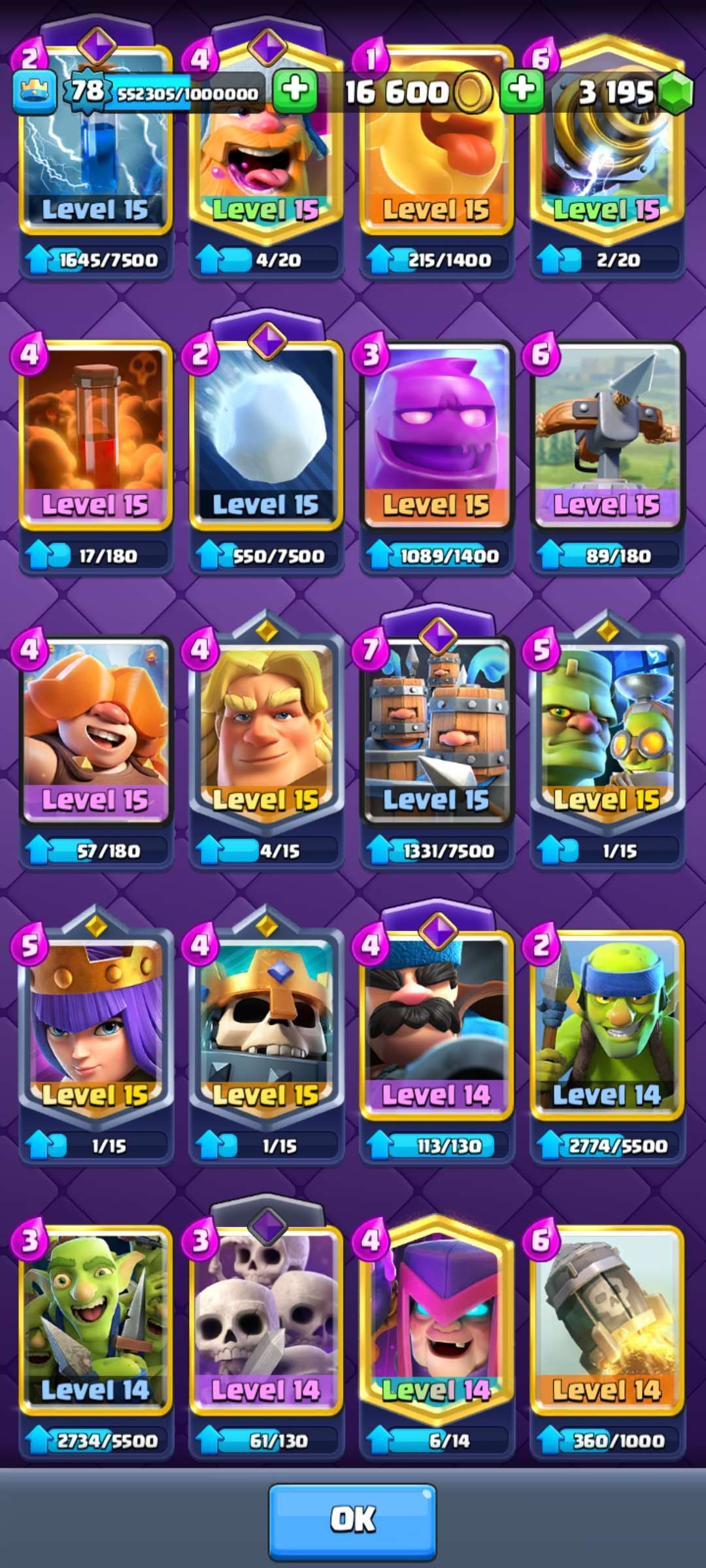 Game account sale Clash Royale