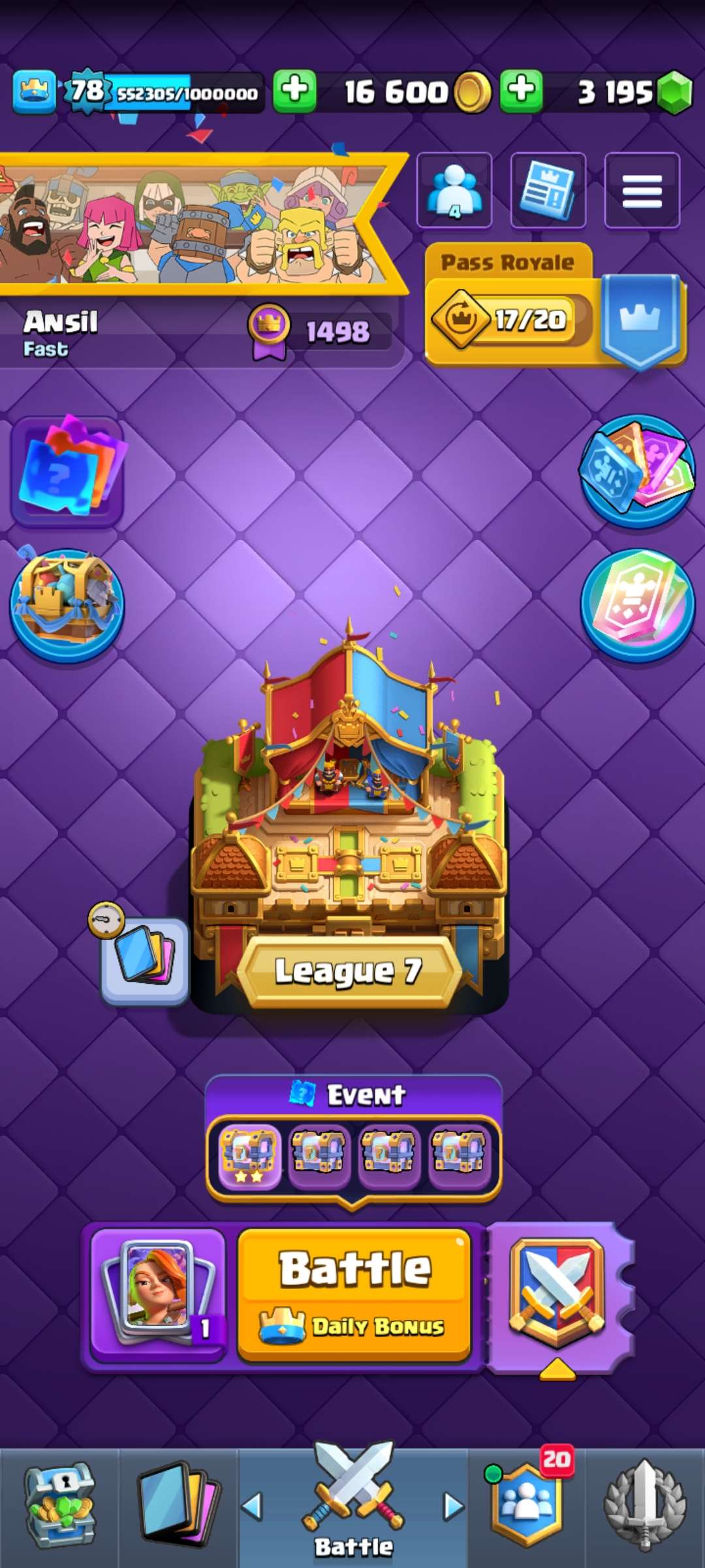 Game account sale Clash Royale