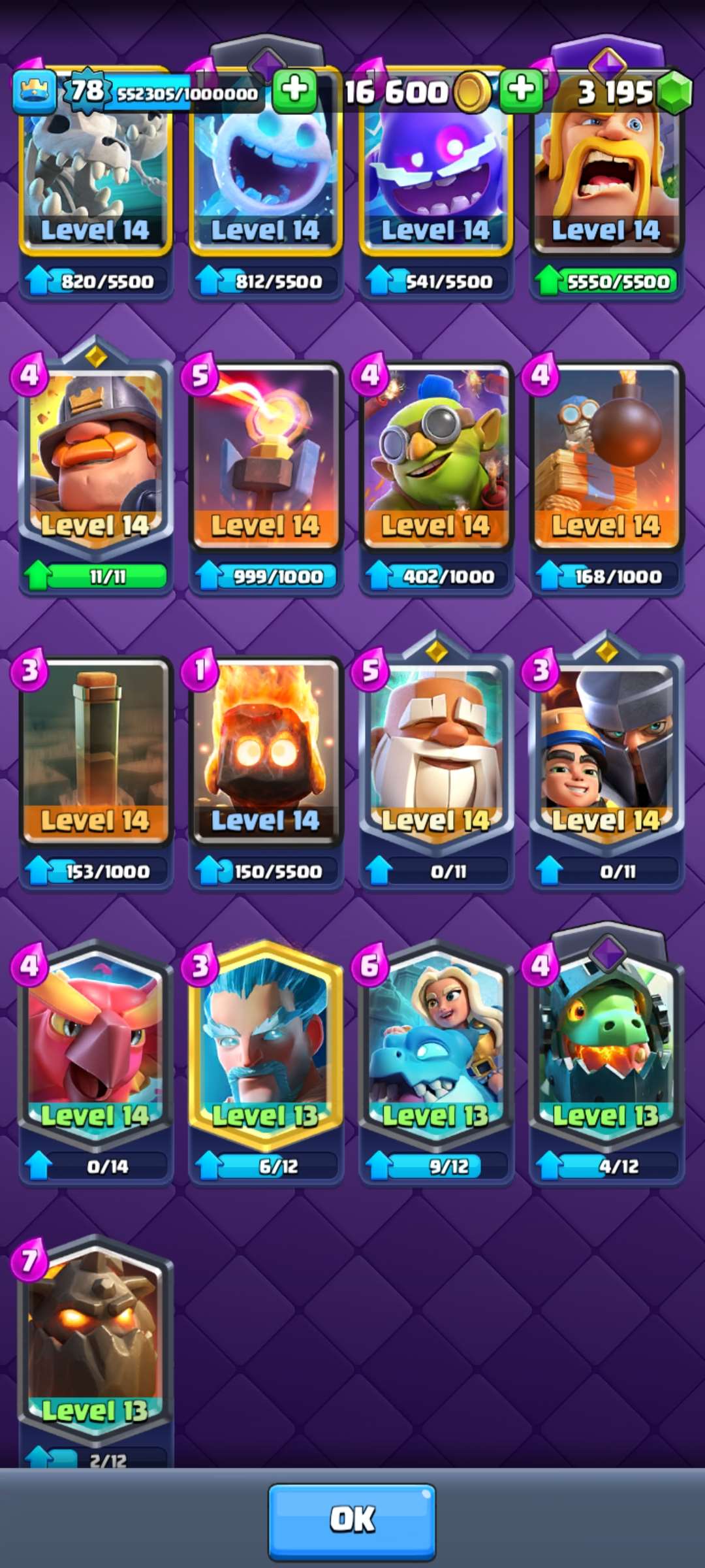 Game account sale Clash Royale