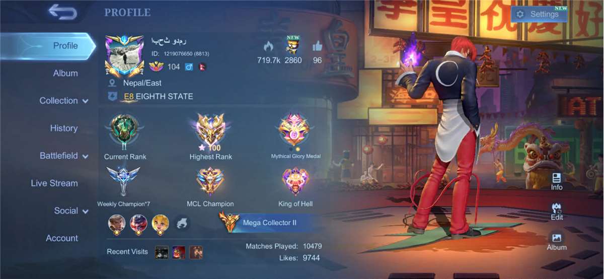 Game account sale Mobile Legends