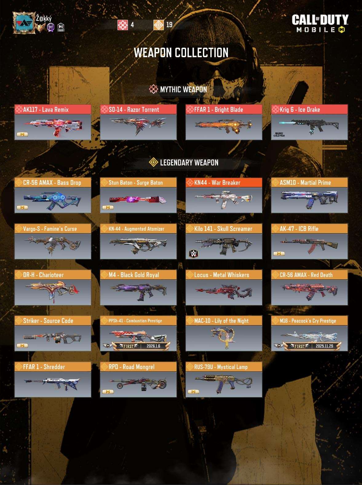Game account sale Call of Duty Mobile