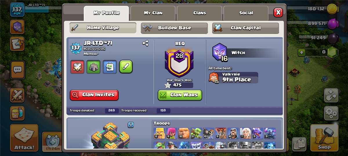 Game account sale Clash of Clans