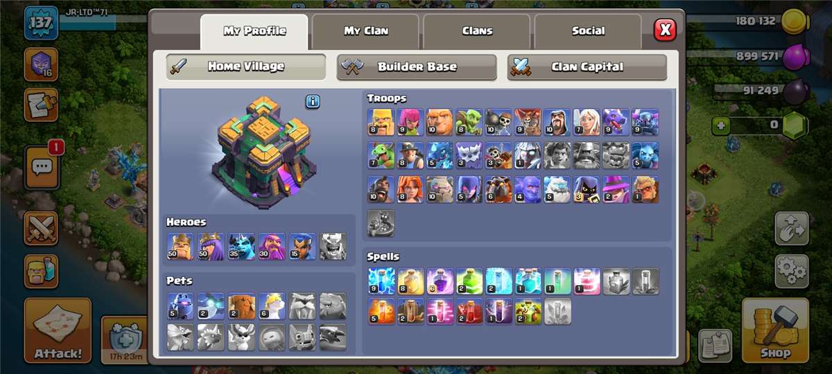 Game account sale Clash of Clans