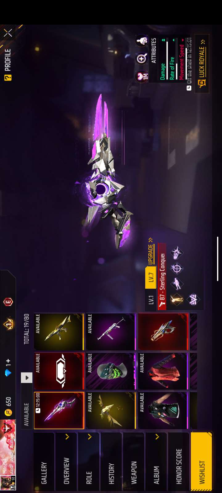 Game account sale Free Fire