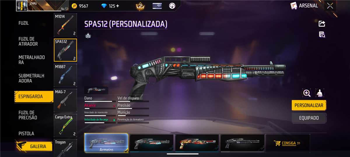 Venda de conta de jogo Free Fire