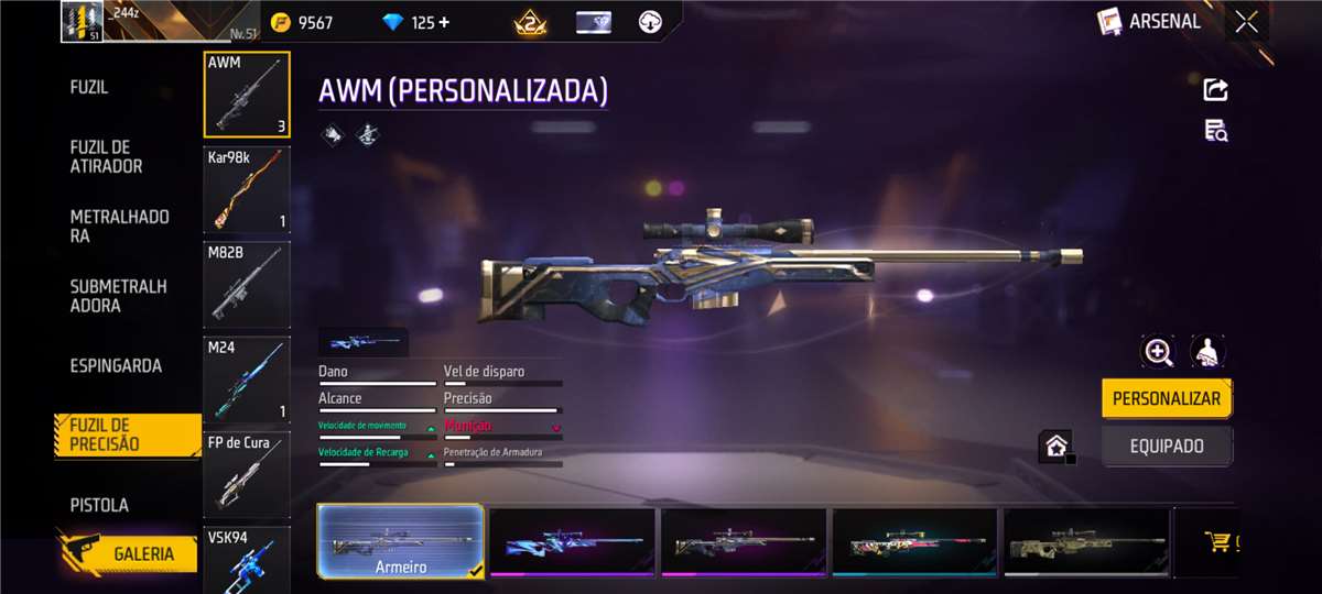 Venda de conta de jogo Free Fire