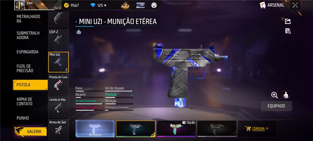 Venda de conta de jogo Free Fire