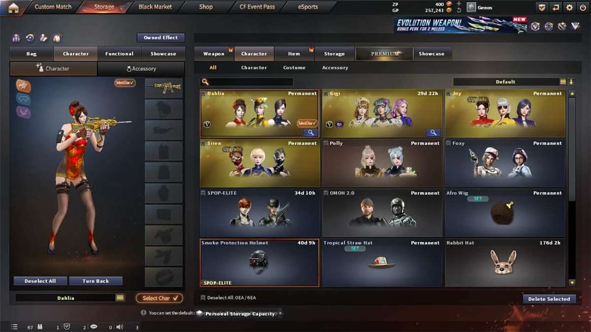 Game account sale CrossFire