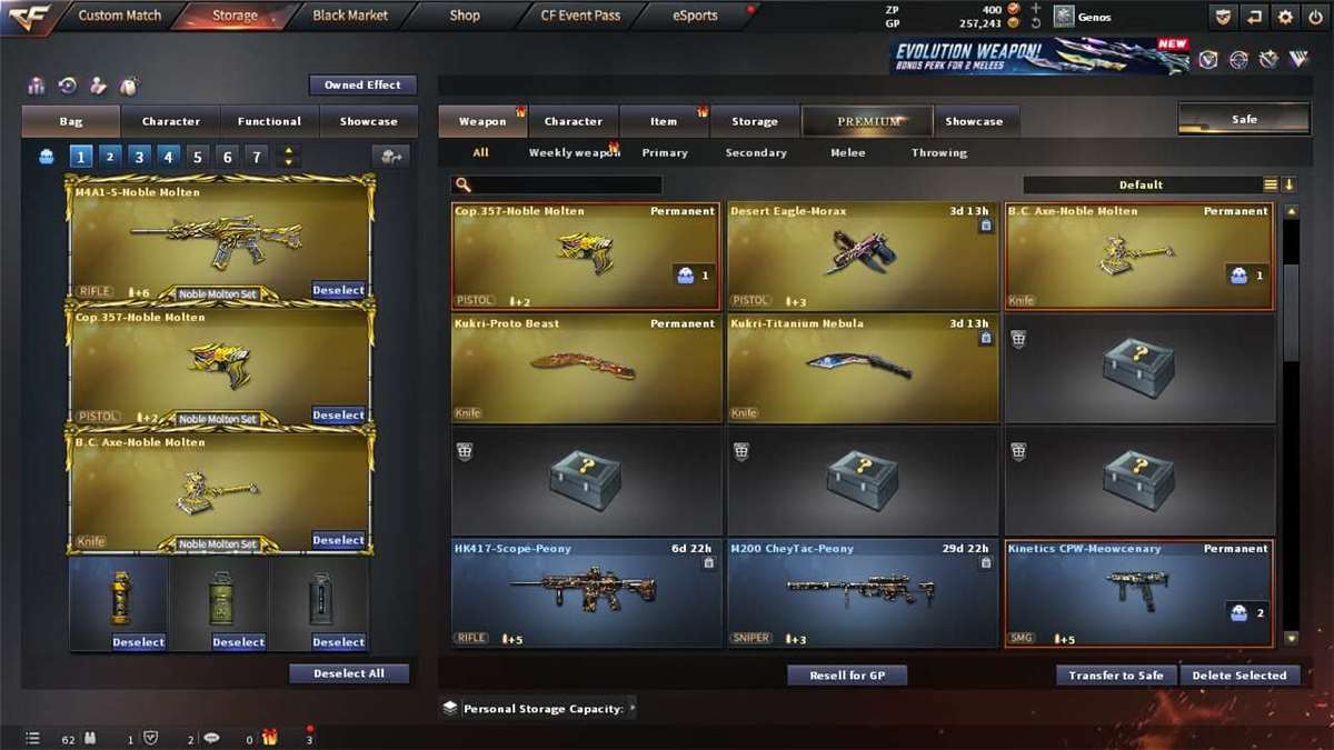 Game account sale CrossFire
