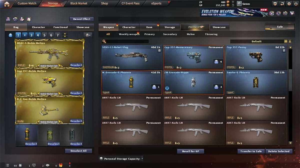 Game account sale CrossFire