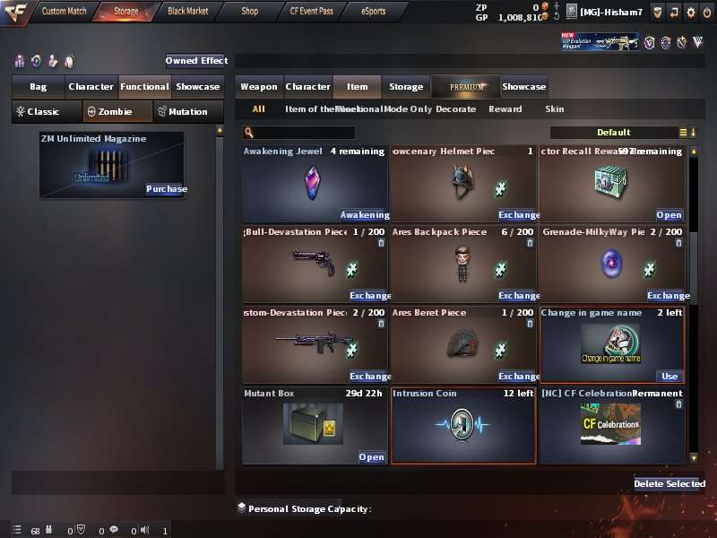 Game account sale CrossFire